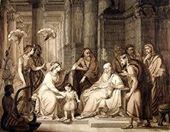 Tempestini, Moses trampling on Pharaoh's crown. drawing
